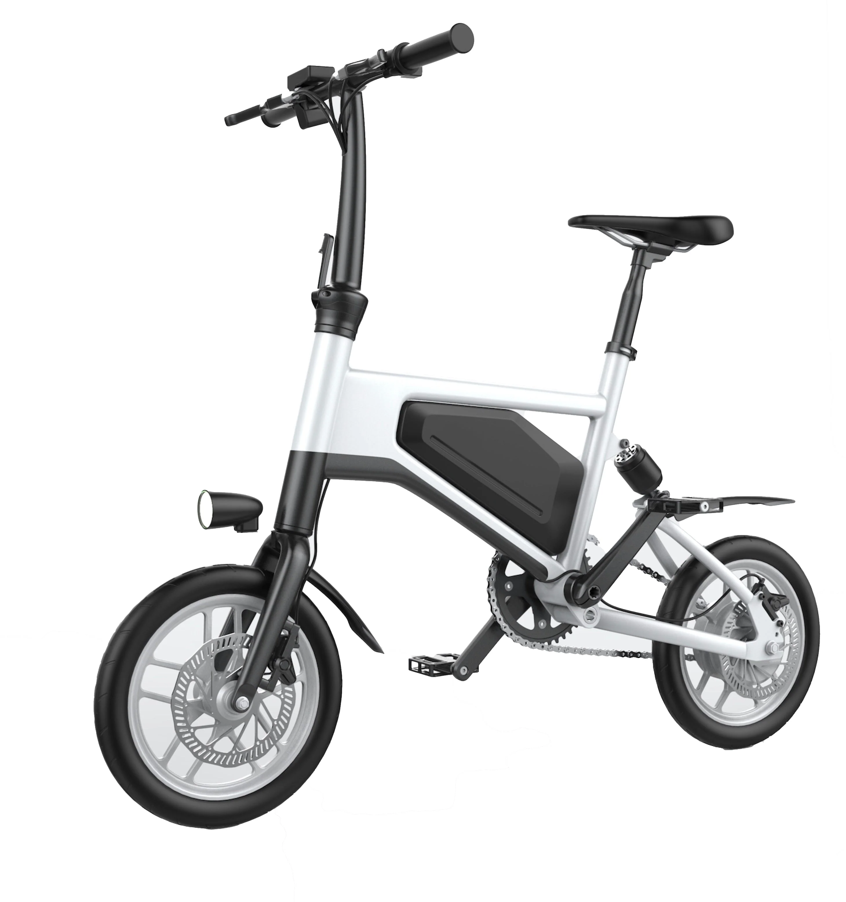 GlareWheel 12'' Foldable Electric Bike Urban Fashion X5 White