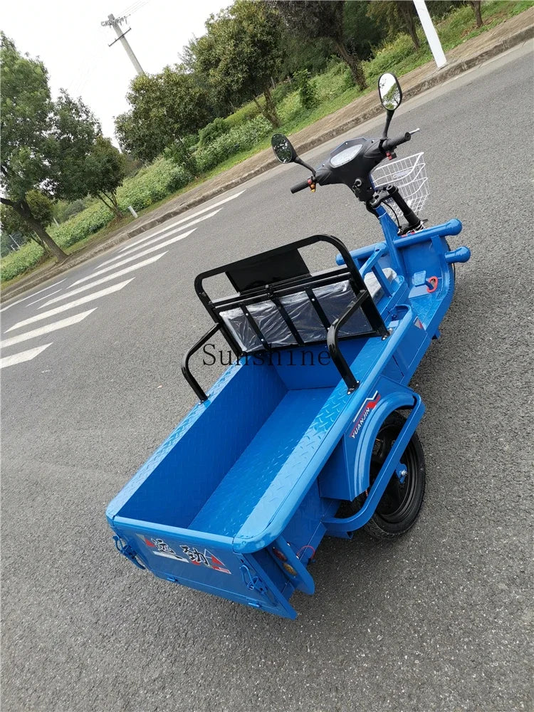 Electric tricycle load small freight flatbed