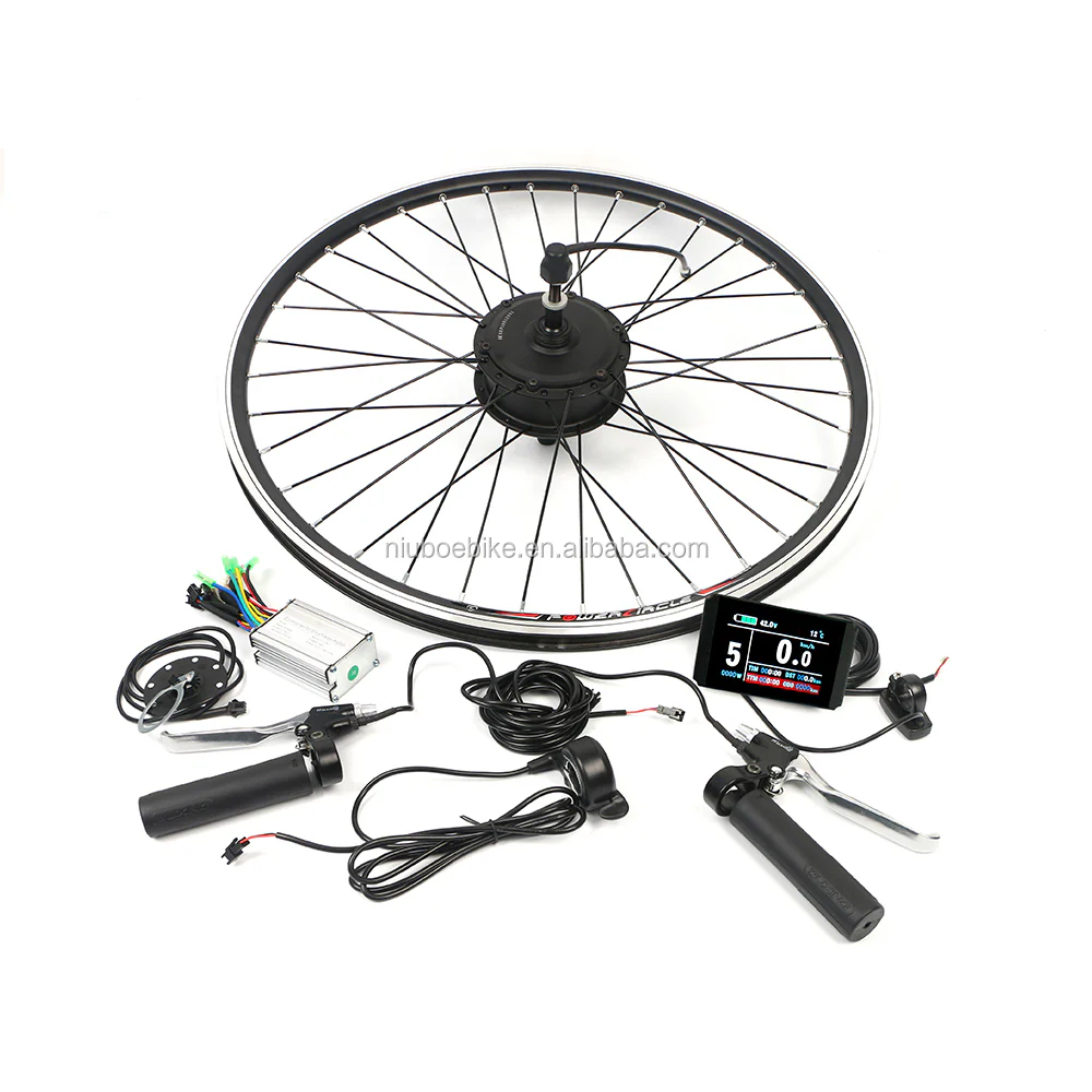 Best Selling 36v 48v 350w conversion normal electric bike hub motor kit with half twist throttle