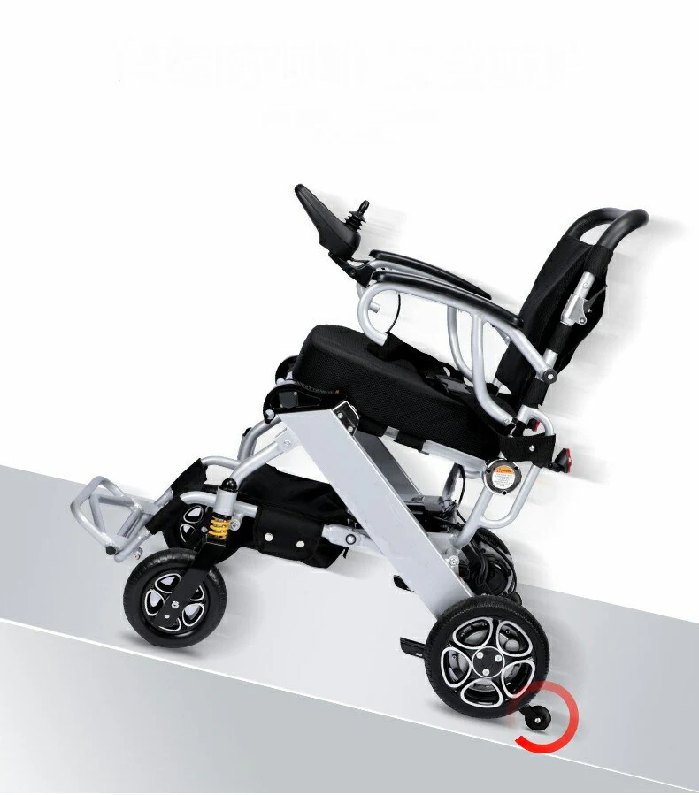 Free shipping best-selling net weight 19.8KG lithium battery folding electric wheelchair can be carried on the plane