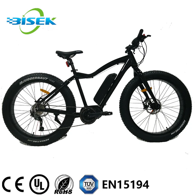 Electric fat tire mountain bike/stealth bomber electric bike with mid driving motor
