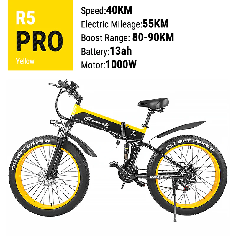 electric bike Arrival 48V 12AH 1000W Folding Electric Bicycle With 4.0 Fat Tire e bike Mountain bike