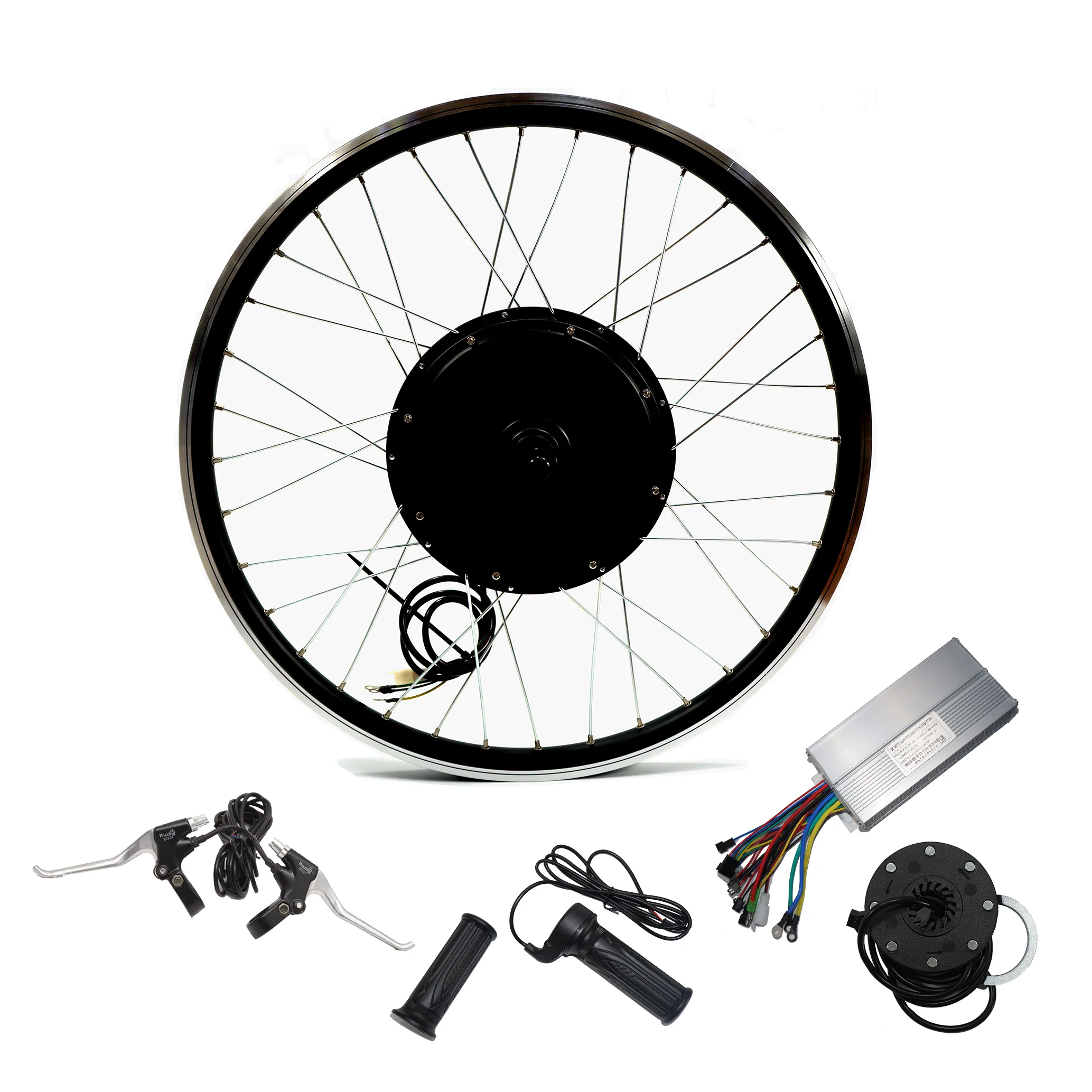 Brushless Geared Hub Motor 24 36 48v 500w Electric Bike Conversion Kit for 20 26 27.5 700C Inch Wheel moto kit