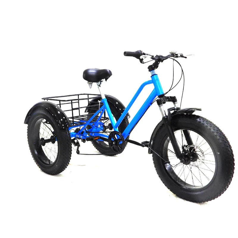 20 Inch*4.0 Tricycle/Fat Wheel Disc Brake Tricycle/Shopping Three-Wheeled Bicycle  7 Speeds