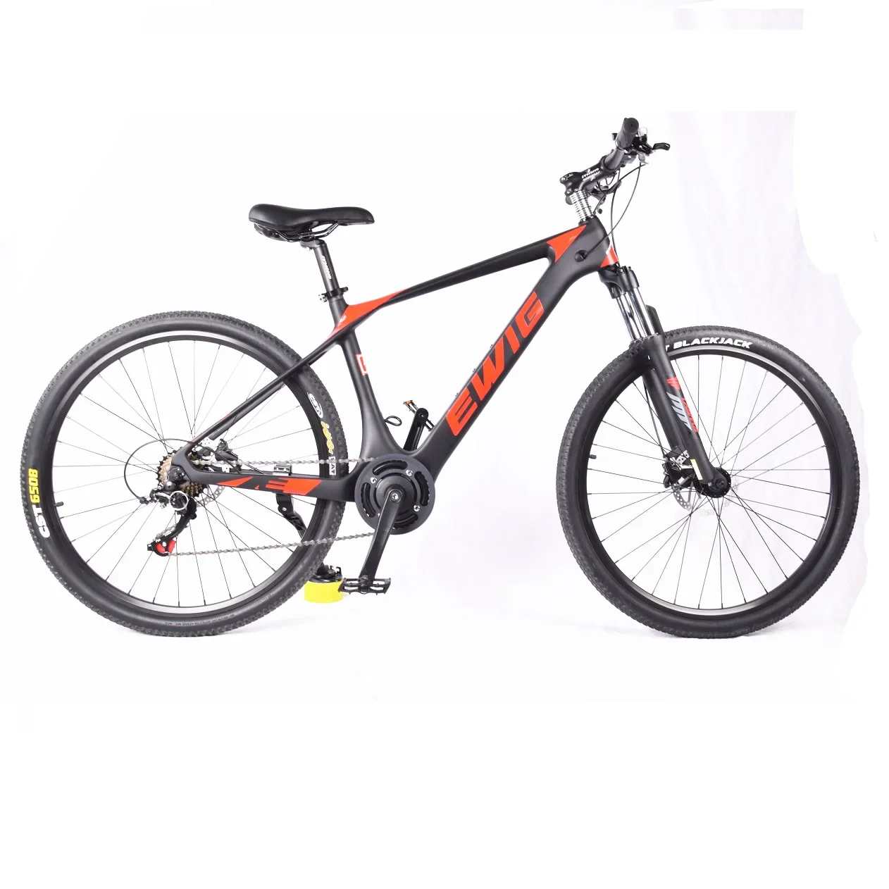 EWIG Carbon Electric Mountain Bike Full Suspension Carbon Fibre e Bikes 7 Speed 27.5 inch SHIMANO MTB Bicycle for Adult Ebike