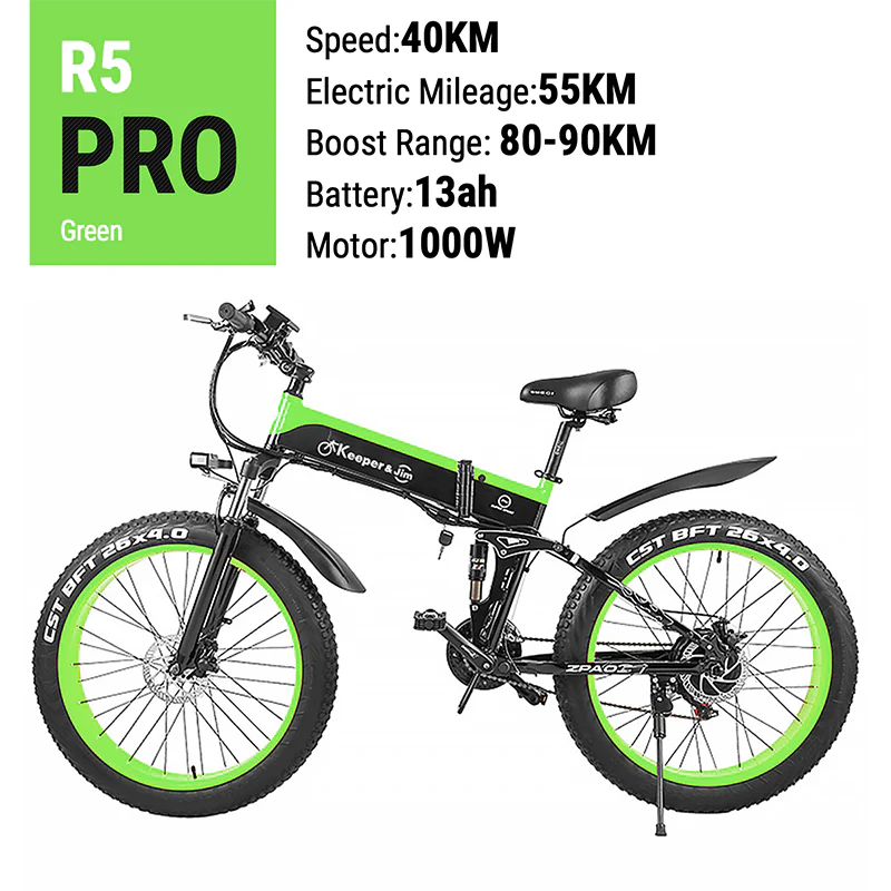 electric bike Arrival 48V 12AH 1000W Folding Electric Bicycle With 4.0 Fat Tire e bike Mountain bike