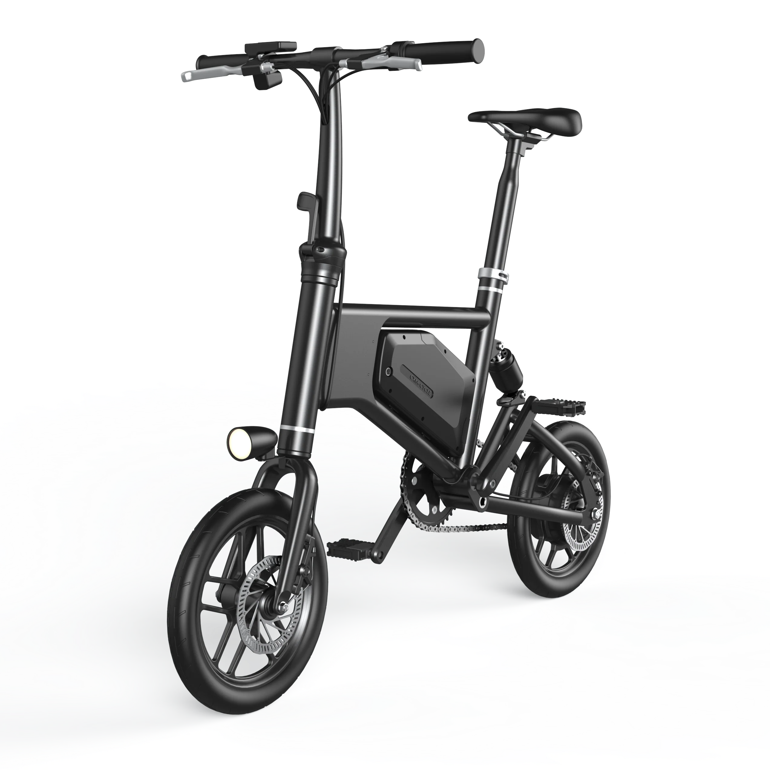 GlareWheel 12'' Foldable Electric Bike Urban Fashion X5 Black