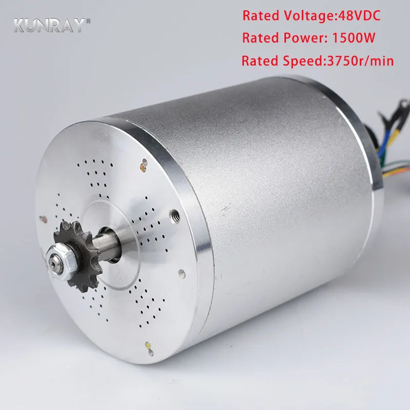 KUNRAY 48VDC 1500W 1600W Electric Scooter Motor BLDC Electric Bicycle E-Bike Mid Drive Motors High-Speed Balance Two Wheel Motor