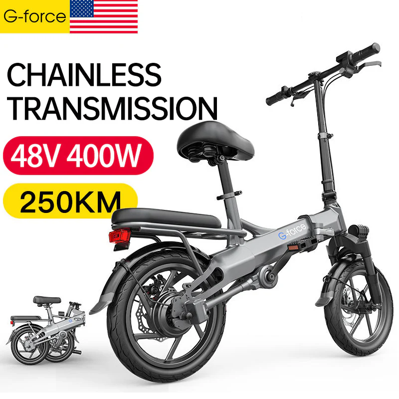 G-force Electric Bike 250KM Long Distance 48V 400W Samsung Battery Folding Ebike for Adults 35KM/H Waterproof Electric Bicycle