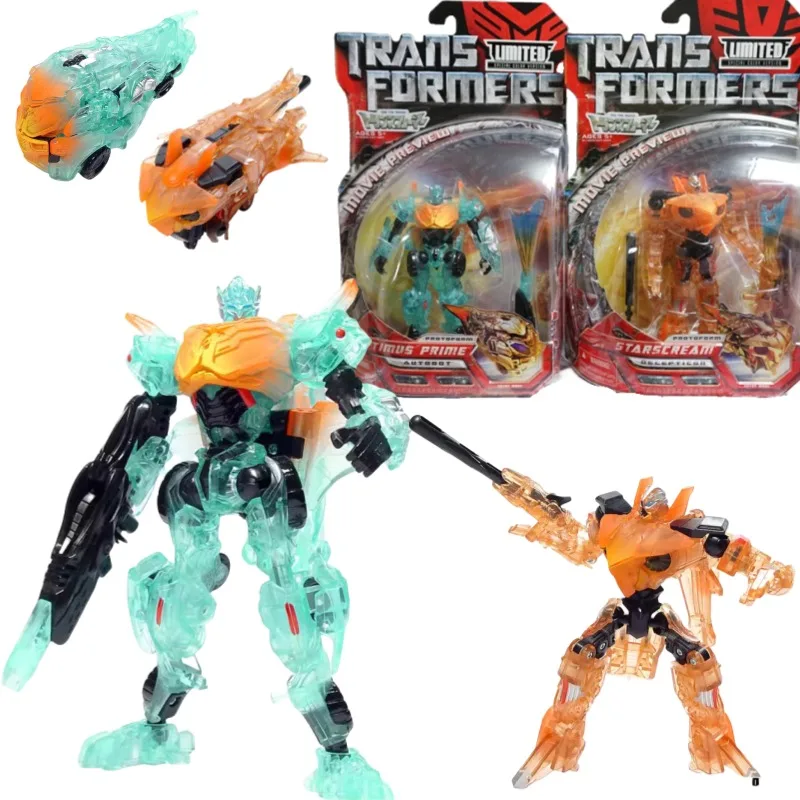 In Stock Transformers 2007 Movie Japan C3 Limited Transparent Meteorite Optimus Prime Red Spider Transformer Robot Toy Gift