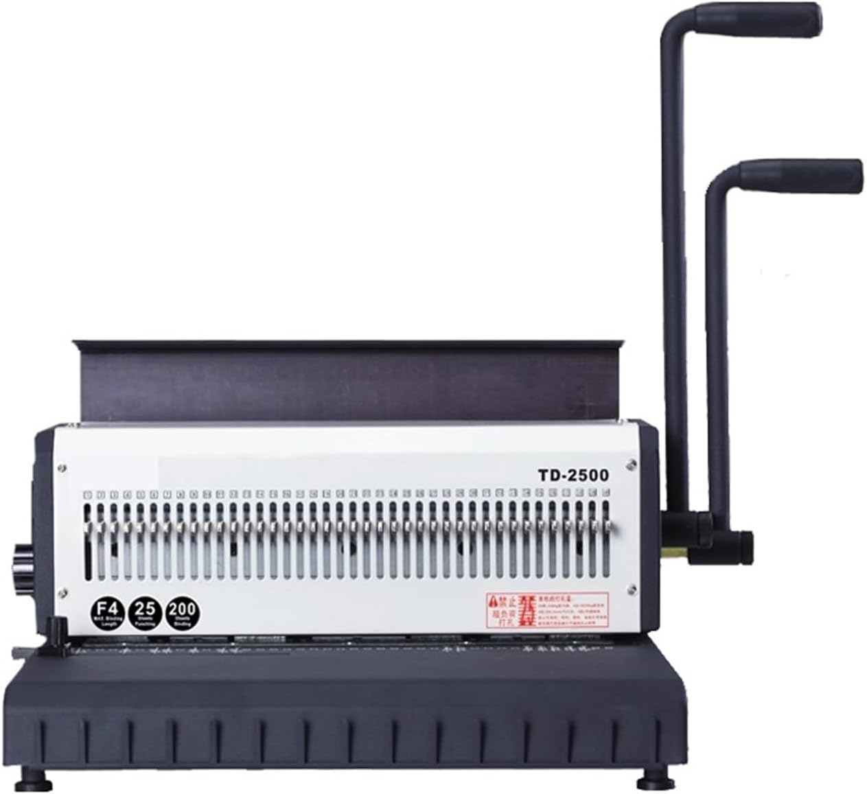 Binding Machines, Iron Ring Binding Machine 40 Holes Heavy-Duty Calendar Square Hole Puncher Desk Calendar Frame Gray Cardboard TD-2500