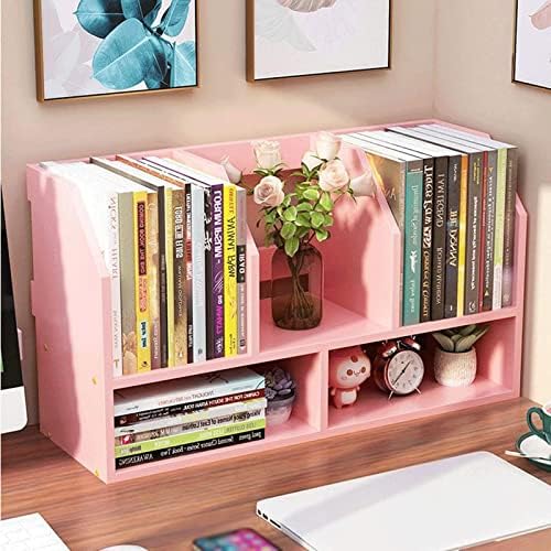 Bookshelf Desktop Bookshelf 2 Tiers Wooden Bookcase Real Upright Bookshelves Modern Minimalist Living Room Study Student Rack Bookcase Space Saving