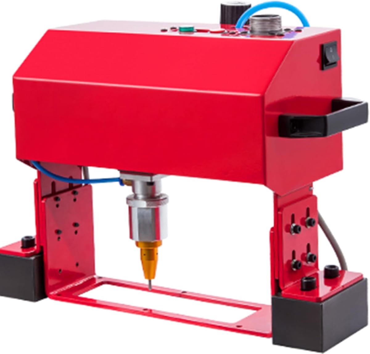 Yuidaaavzz Typewriter Machine,Pneumatic Portable Metal Stitch Typewriter,Cylinder Block Coding and Marking Machine 110V/220VMetal Nameplate Writing Machine,for Letters,Serial Numbers, Codes,T ()