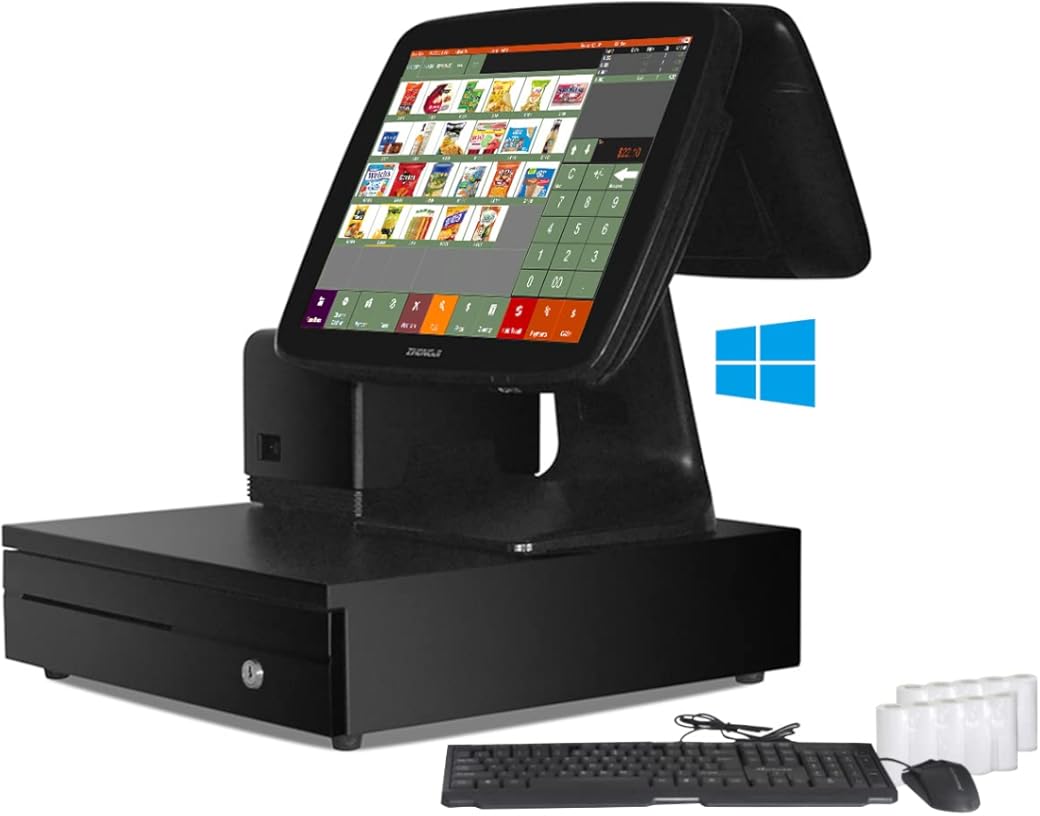 (Ship from USA) Smart POS System Cash Register for Small Business,Retailer,Supermarket,Grocery,Convenience SET01