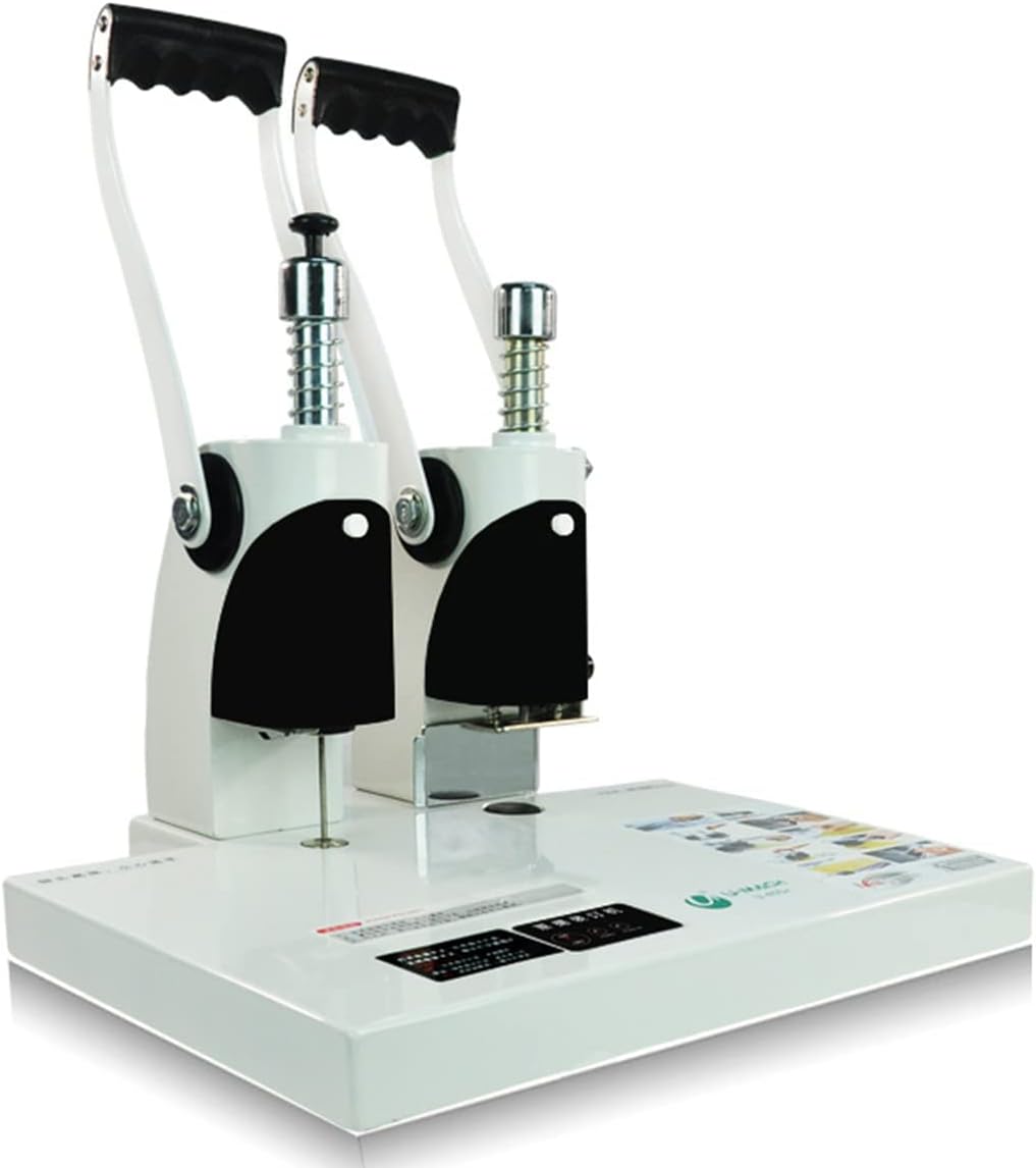 SonGxu Automatic Hot-Melt Punching Binding Machine, 40mm Thickness Heavy-Duty Punching Binder, Hot Melt Riveting Tube Binding Machine, Manual Accounting Voucher Electric Bindinghine