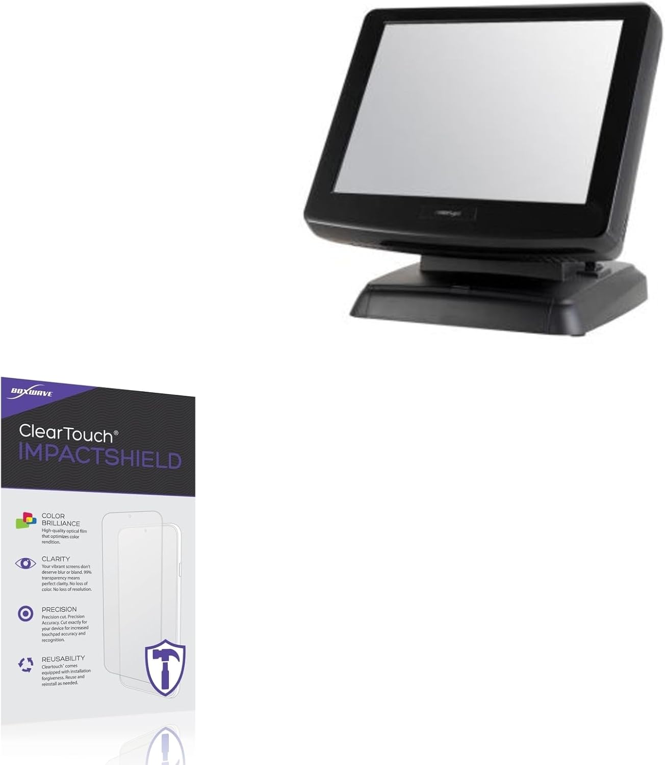 BoxWave Screen Protector Compatible With Posiflex KS7517 - ClearTouch ImpactShield (2-Pack), Impenetrable Screen Protector Flexible Film