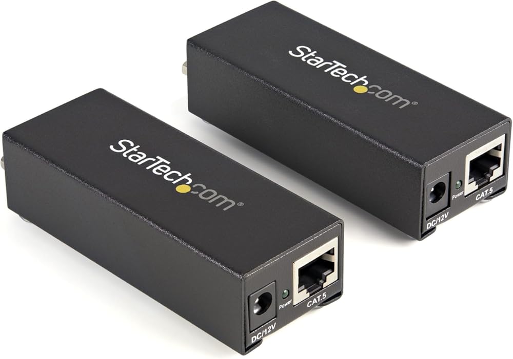 StarTech.com VGA Over CAT5 Extender – 250 ft (80m) – 1 Local and 1 Remote Unit - VGA Video Over Ethernet Extender Kit , TAA (ST121UTPEP)