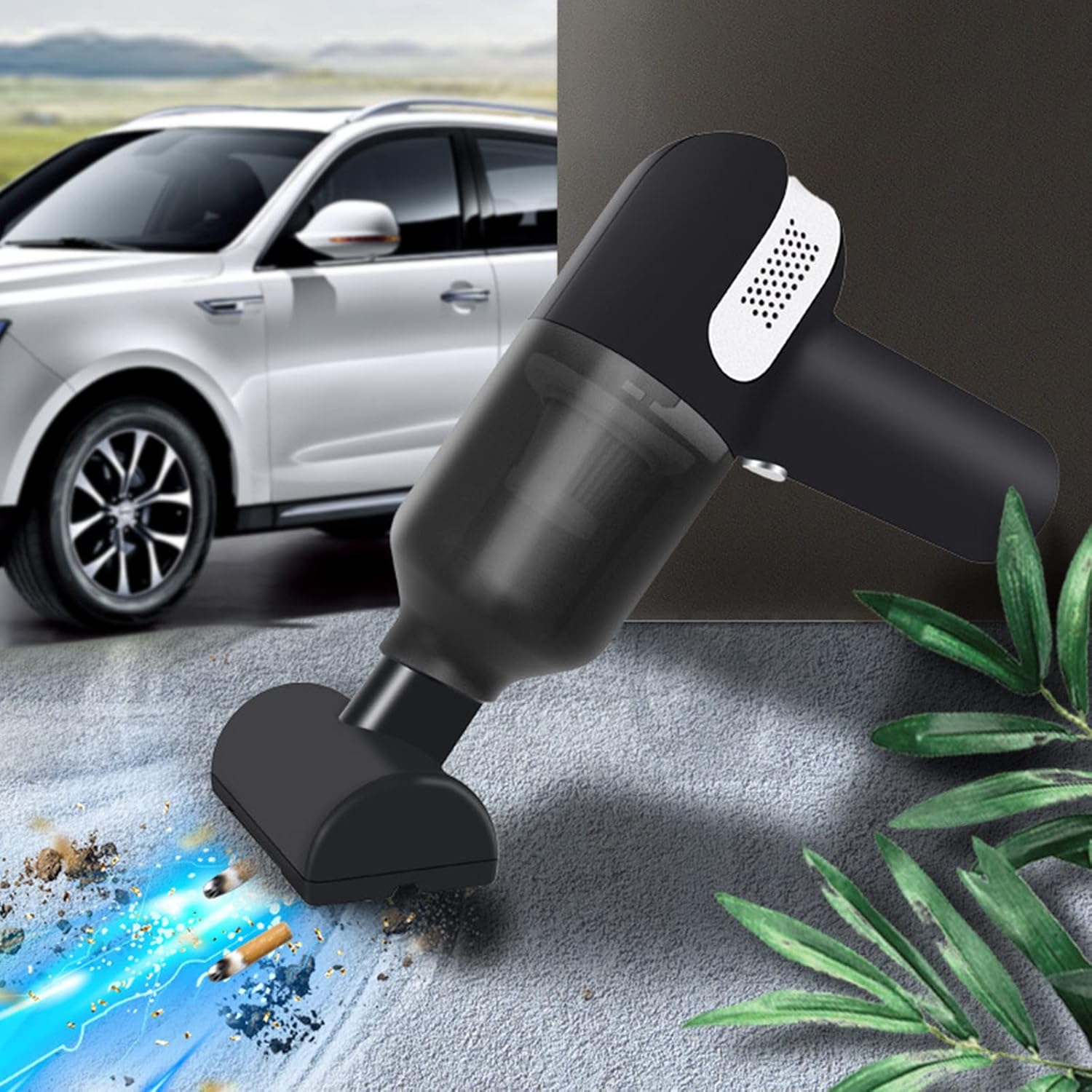Portable Car Vacuum Cleaner 5000PA Cordless Light Weight Strong Suction Wet/Dry Handheld Vacuum USB Rechargeable Vacuum Cleaner for Cleaning Pet Hair,Home,Office,Car