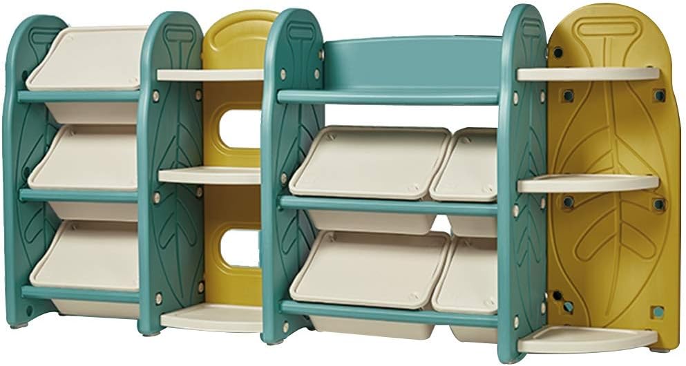 ZYCSKTL Kids Bookshelf Childrens Bookcase,Home Living Room Display Rack, Large Capacity Bookshelf for Kindergarten, Multi-Layer Shelves for Children (Color : Green, Size : 1893692cm)