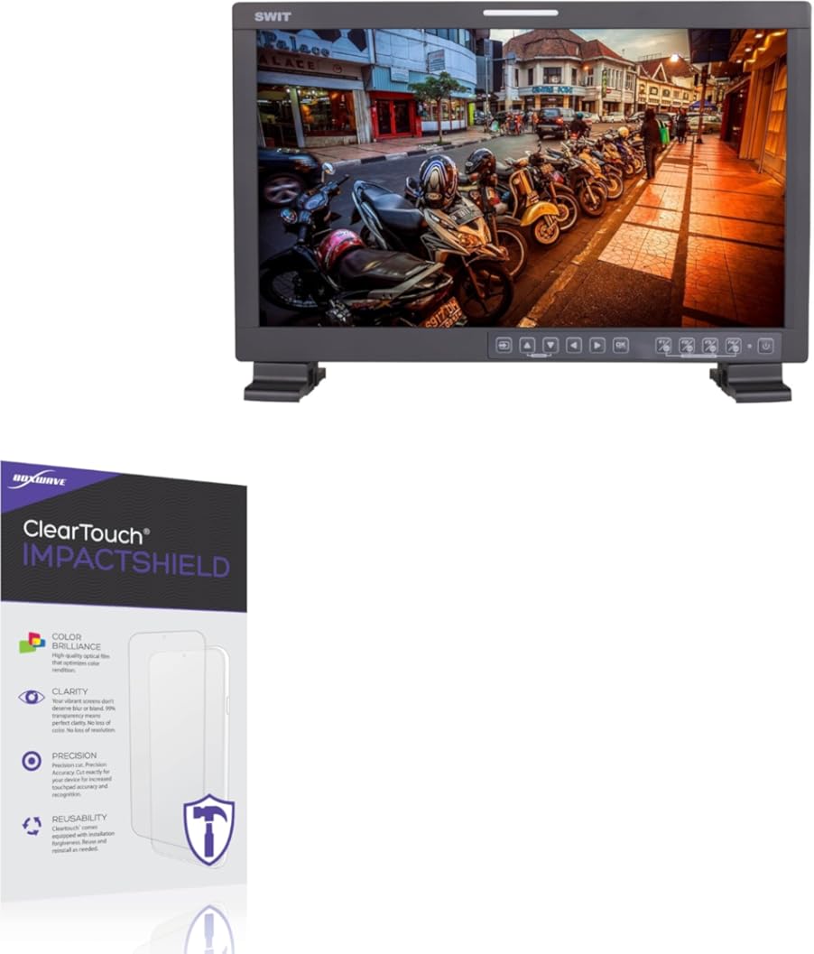 BoxWave Screen Protector Compatible With SWIT FM-17 - ClearTouch ImpactShield (2-Pack), Impenetrable Screen Protector Flexible Film