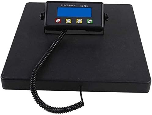 FTSADCIS Electronic Scales Weighing Platform Parcels Scale, Digital Electric Heavy Duty Large Capacity Postal Industrial Commercial Shop Kitchen Letter Luggage Scales,Black-300Kg,