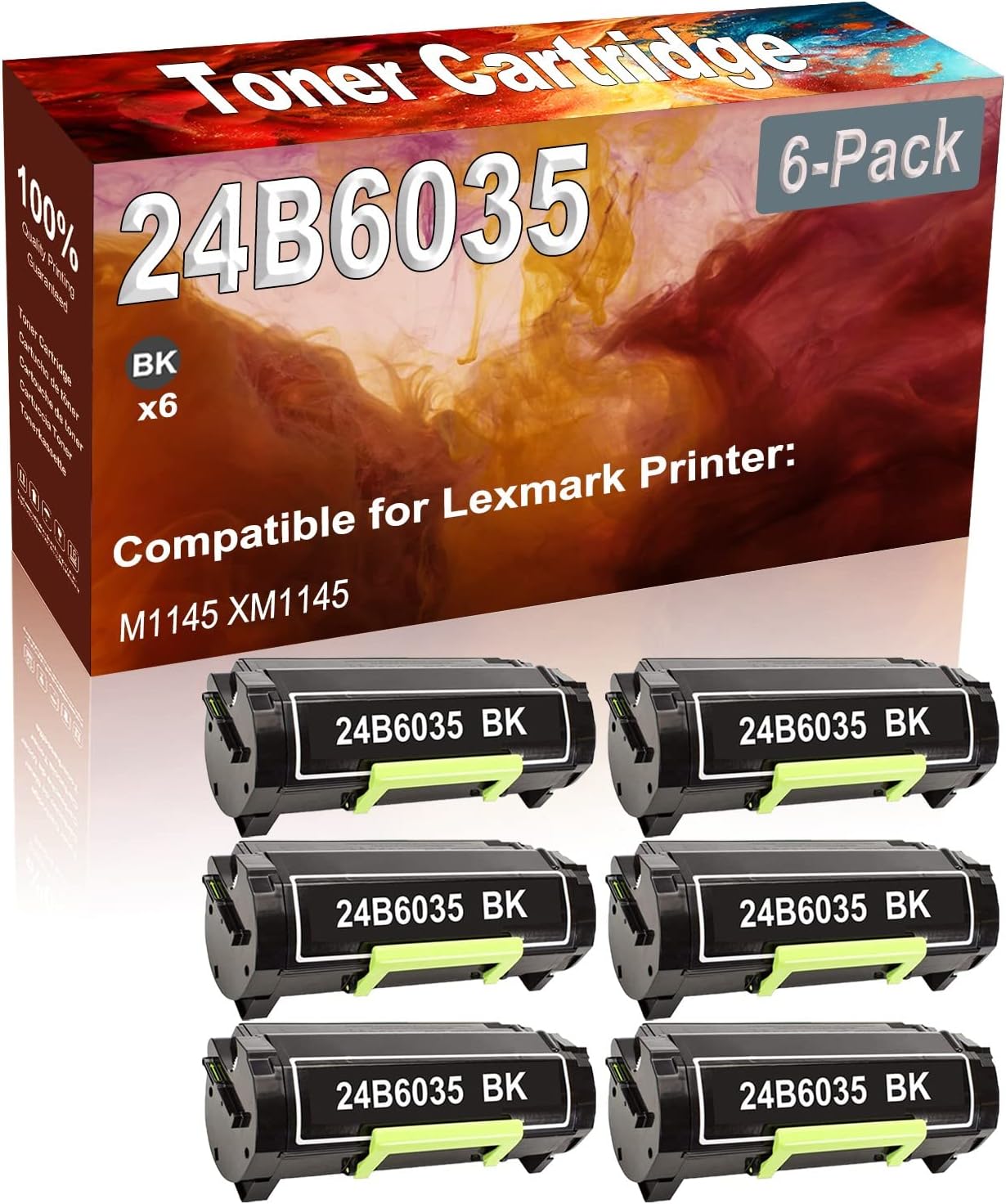 Credibility Store 6-Pack (Black) Compatible 24B6035 Printer Toner Cartridge (High Capacity) fit for M1145 XM1145 Printer