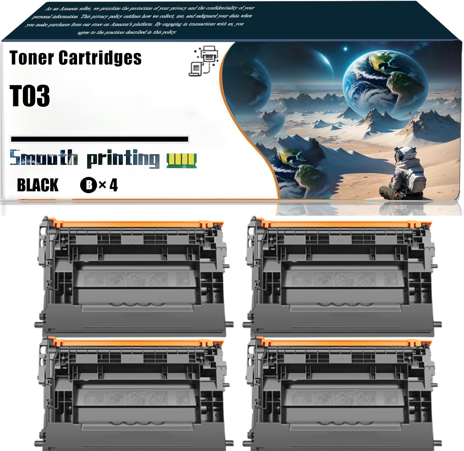 Replacement Parts Toner Cartridges T03 Compatible with Canon imageRUNNER Advance 615iFZ II 615iFZ III 715iF II 715iF III 715iFZ II 715iFZ Printers (4 Pack Black)