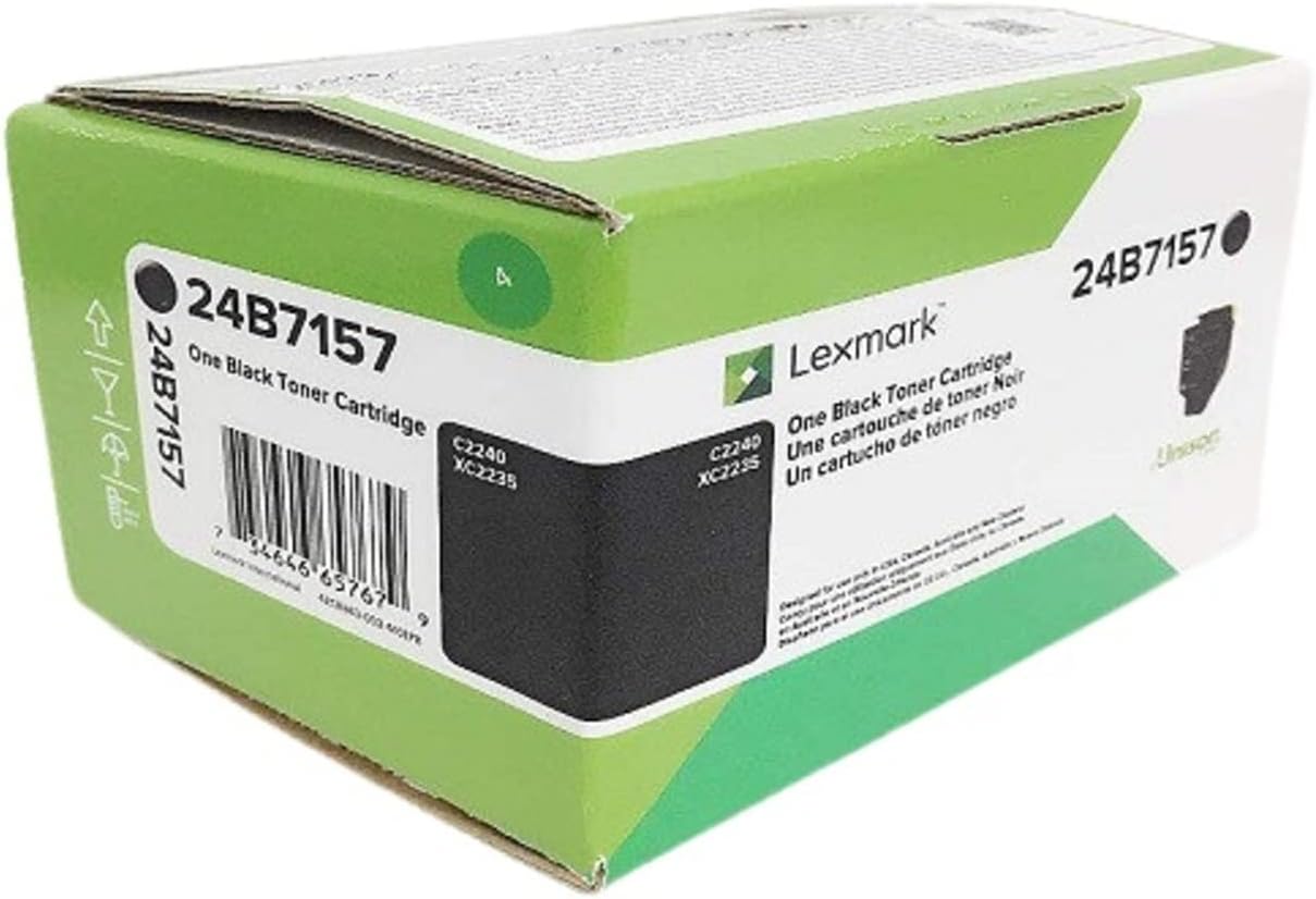 Lexmark 24B7157 C2240 XC2235 Toner Cartridge (Black) in Retail Packaging