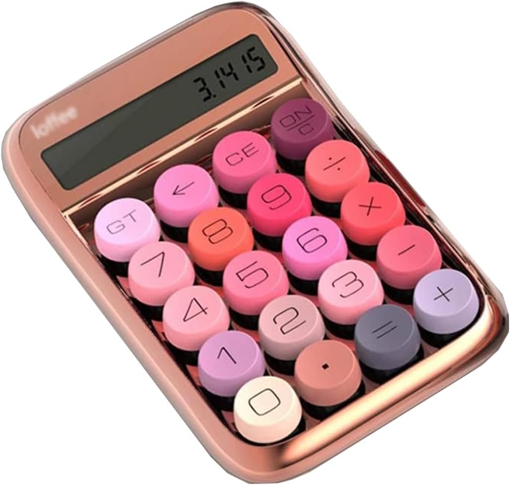 Vintage Calculator with Cute Mechanical Keys, 1 Piece