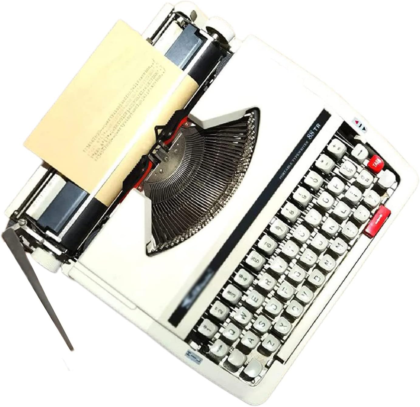 ZHZHZ Vintage Finish Antique Mechanical English Typewriter Traditional Portable Manual Typewriters for Creative Writing Letters Writers Literary Gift