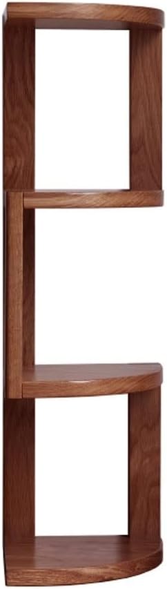 Bookshelf, Multifunctional Bookshelf Wall-mounted Corner Bookshelf Corner Bookcase Storage Rack Display Rack Suitable for Living Room Study Office Bookshelf Decorative Bookcase (Color : Grey)