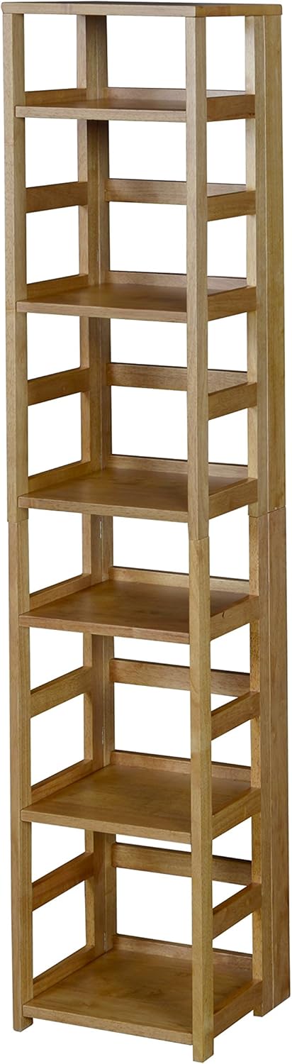 Niche Flip Flop Square Folding Bookcase, 67-inch, Medium Oak