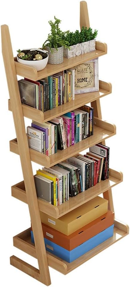 ARZARF Independent Bookshelf Nordic Wall Bookshelf Trapezoidal Shelf Floor-to-Ceiling Bookshelf Living Room Flower Rack Multi-Layer Display Rack Bookcase Organizer