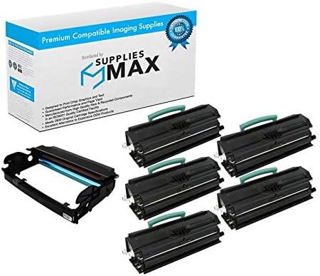 SuppliesMAX Compatible Replacement for Dell 1720/1720DN Drum/Jumbo High Yield Toner Value Combo Pack (1-Drum Unit/5-Toners) (TJ987_1PK/PY449J_5PKVB)