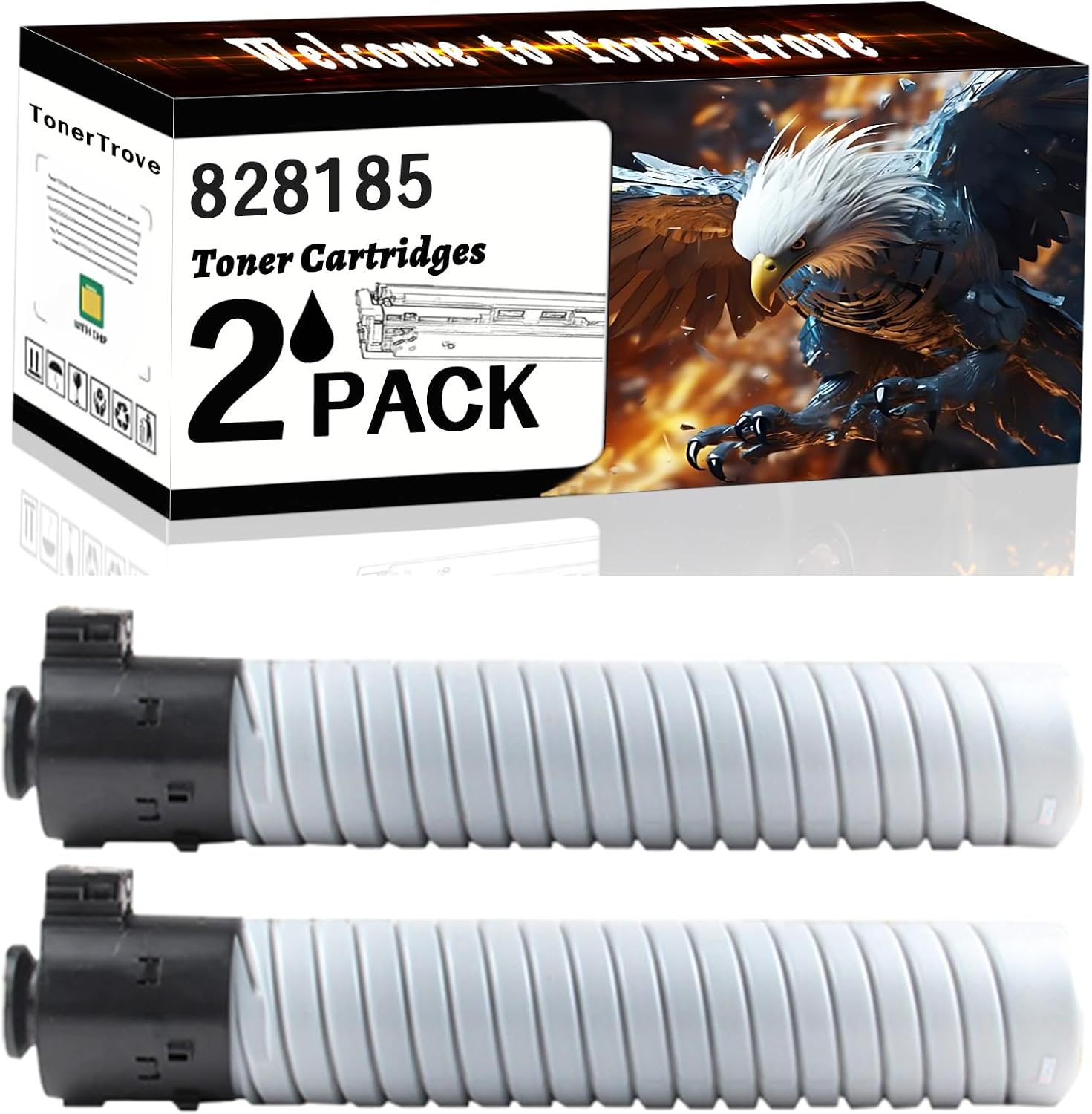 AGNNQ 828185 Toner Cartridges Compatible for Ricoh Pro C651EX Pro C751 Pro C751EX Printers, Office Printing is Easy Clear Smooth (2 Pack Black)