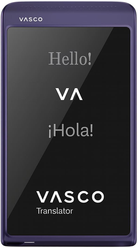 Vasco Translator Q1 | AI Voice Cloning Language Translator Device | 113 Languages | Free Lifetime Internet in Nearly 200 Countries | Mystic Plum