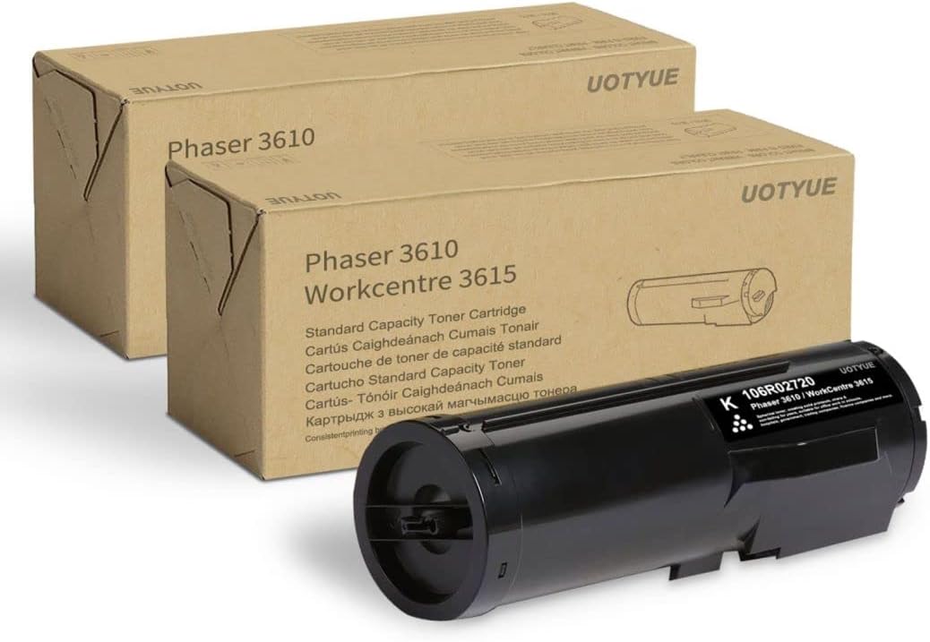 Phaser 3610/Workcentre 3615 Black Standard Capacity Toner Cartridge 106R02720 - Compatible 2 Pack 106R02720 Toner Replacement for Xerox WorkCentre 3615 3615DN 3615DNW DocuPrint P455DW Printer