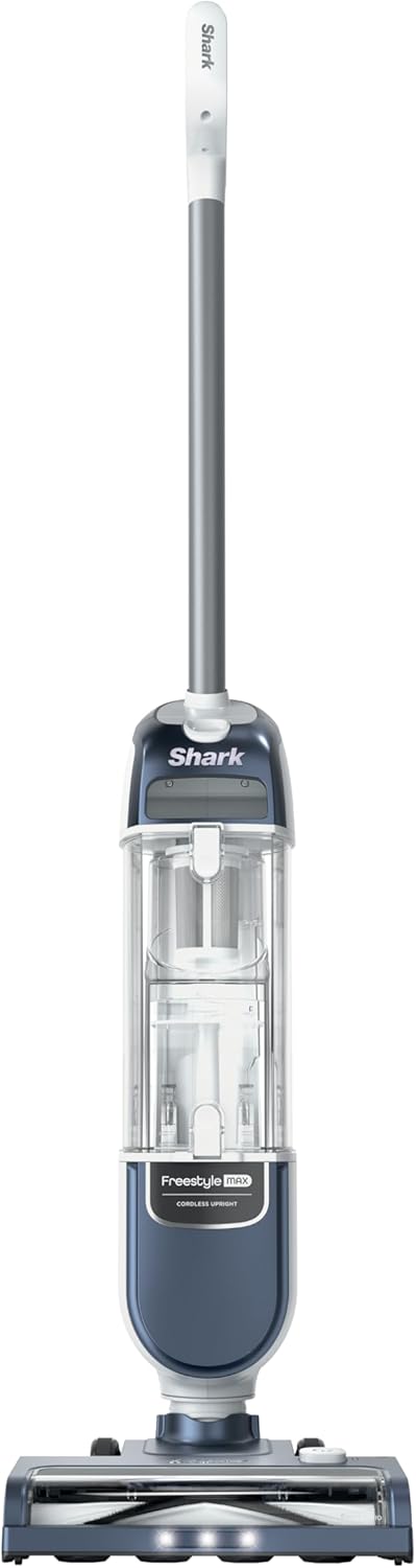 Shark Freestyle Max Cordless Upright Vacuum, Multi-Surface Cleaning, Lightweight, Easy Maintenance, with Large Dust Cup and 2-Speed Brushroll, LED Headlights, Nordic Blue, SV2002