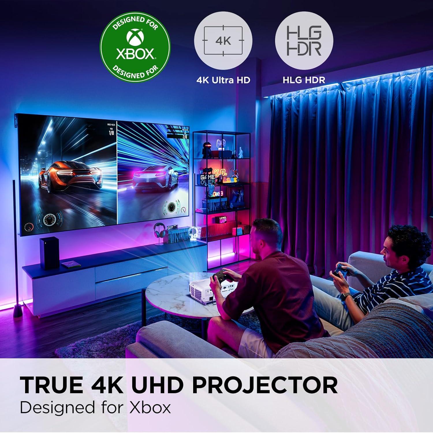 ViewSonic PX749-4K UHD 4K Gaming Projector Designed for Xbox with 4.2ms Response Time