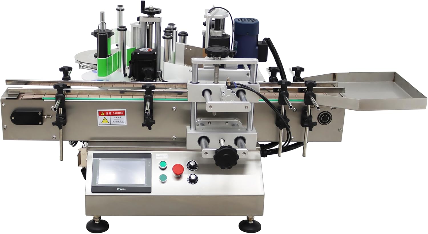 INTSUPERMAI LT-150 Automatic Desktop Conveyor Bottle Labeling Machine - High Speed Round Bottle/Can/Wine Laber - 110V