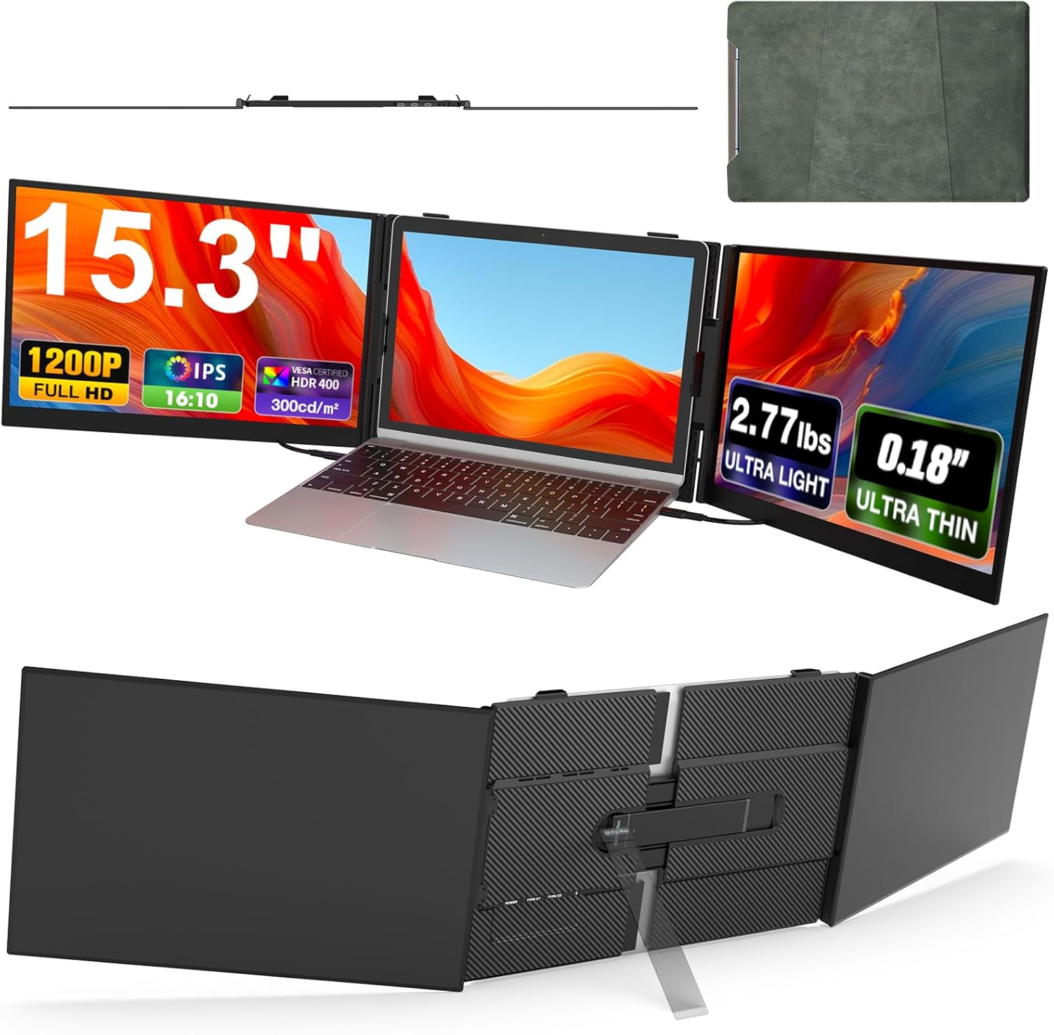 Laptop Screen Extender, Ultra-Thin 15.3