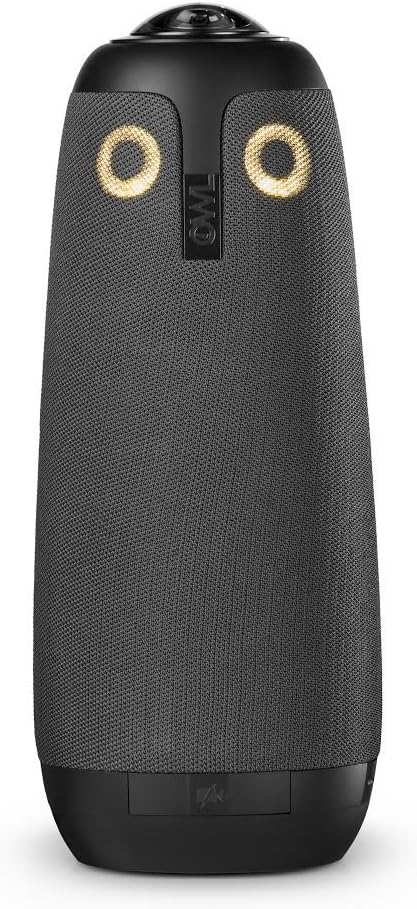 Owl Labs Meeting Owl - 360 Degree, 720p Video Conference Camera, Microphone, and Speaker (Automatic Speaker Focus, Perfect for Huddle Rooms), Black