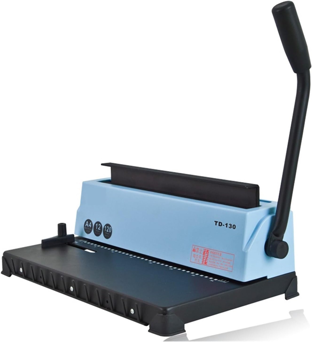 Binding Machine, 34 Square Holes Double Wire Book Binding Machine TD-130 Binder Punch 12 /Bind 120 Sheets School Office Supplies