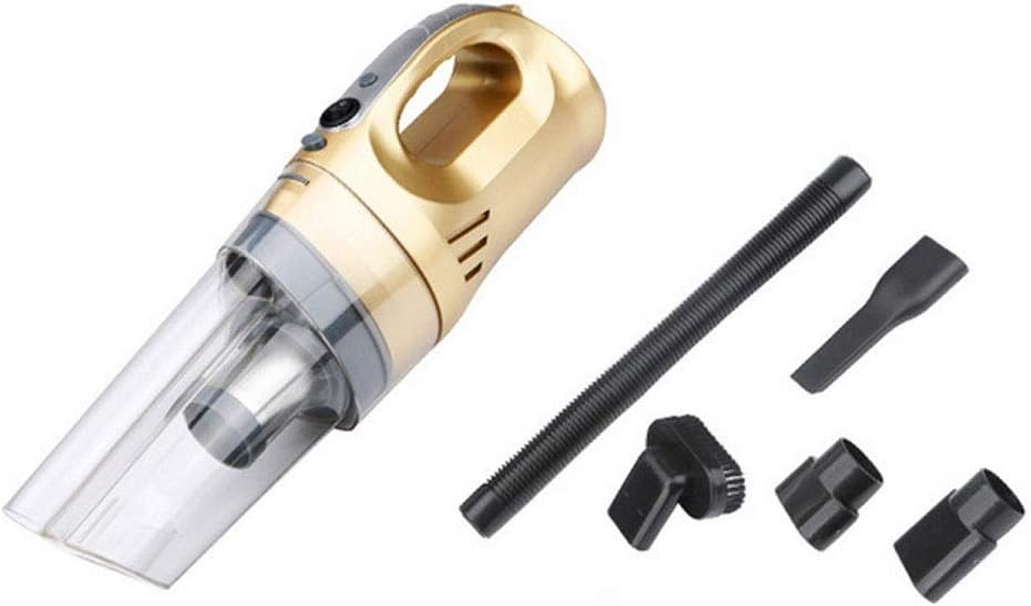 QERMXYRI Bagless Hand Vacuum for Carpet and Hard Floor,High Power 120W Wet and Dry Lighting Illuminated Portable Multi-Function Small Mini Handheld Vacuum Cleaner(Yellow)