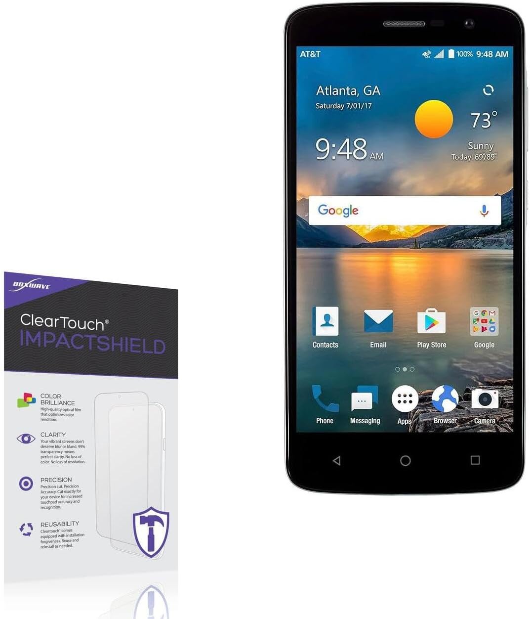 BoxWave Screen Protector Compatible with SZZT ZT8511 - ClearTouch ImpactShield (2-Pack), Impenetrable Screen Protector Flexible Film