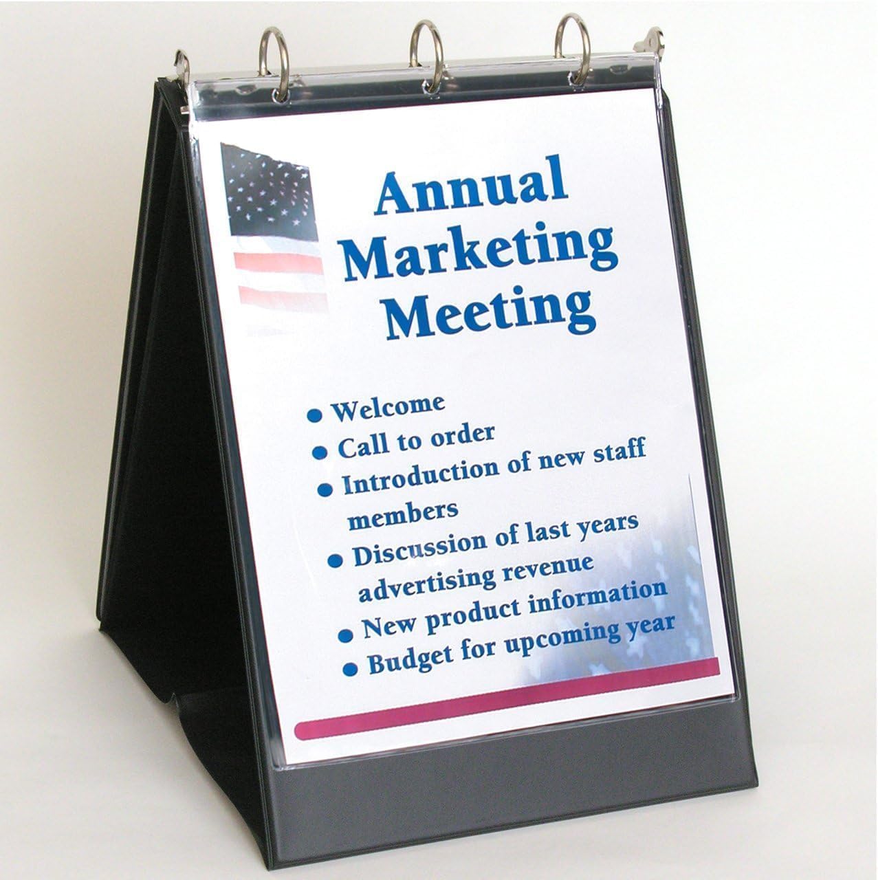 StoreSMART - Flip Chart Easel Binder - Portrait/Vertical - Black- 5-Pack - VH430-5