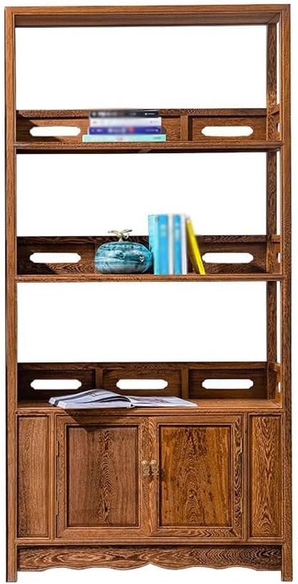 ULTRAWAVE Bookshelf Home Classical Bookcase Chinese Antique Mahogany Furniture Display Stand Book Organizer