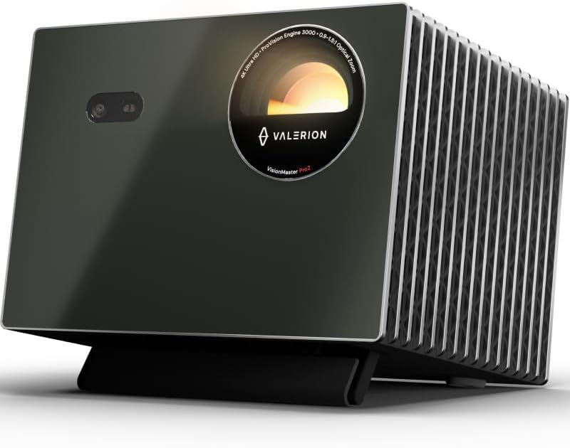 Valerion VisionMaster Pro2 Triple Laser Projector 4K,15000:1 Contrast, 0.9-1.5x Optical Zoom, 2X Multitasking Power, IMAX, HDR10+, GTV, 4ms Lag-Free Gaming, 3000 ISO Lumens, Google Home, Apple Homekit