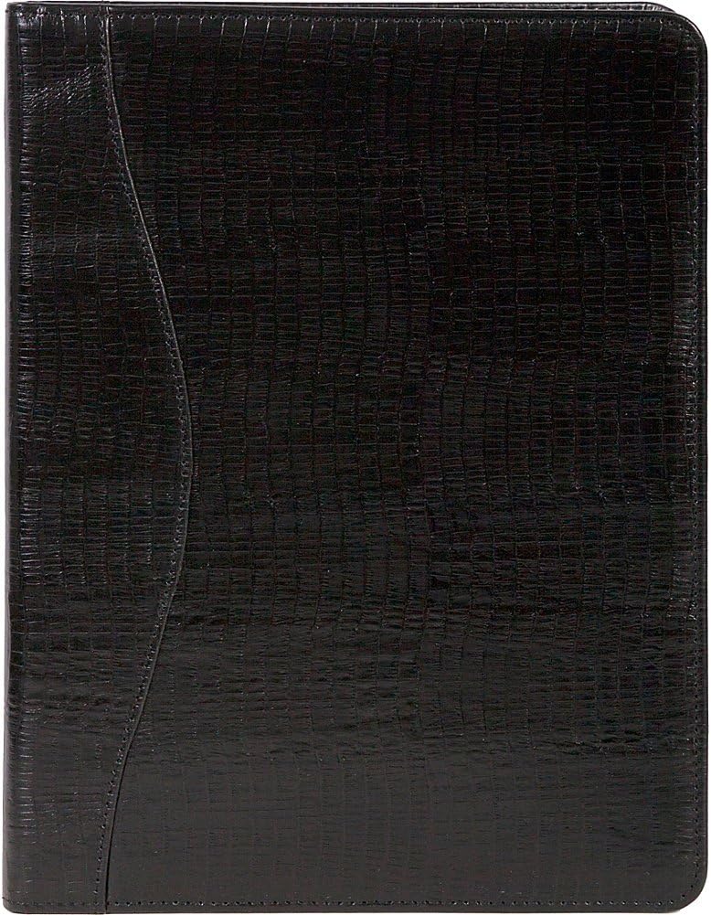 Scully Lizard Embossed Leather Folding Padfolio (Lizard Black)