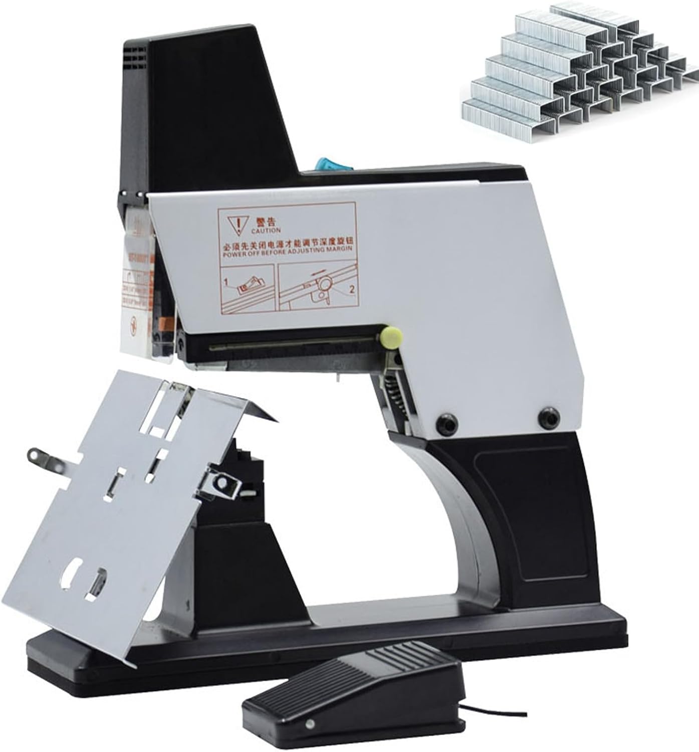 Portable Automatic Stapler Desk,Automatic Sad-dle Binder & Electric Desktop Stapler - A3 Flat Stitch Machine with Jam Protection for Book Binding & Graphic Stores Single